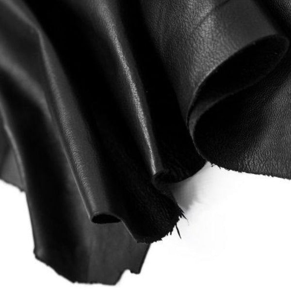 Jet Black Nappa Leather | Italian Leather Supplier | Leathercosmos ...