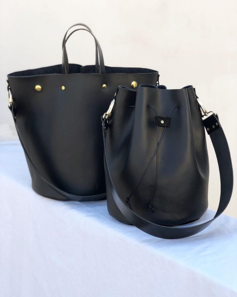 Black Smooth Calfskin Leather - Leather Mio - For Sale Now